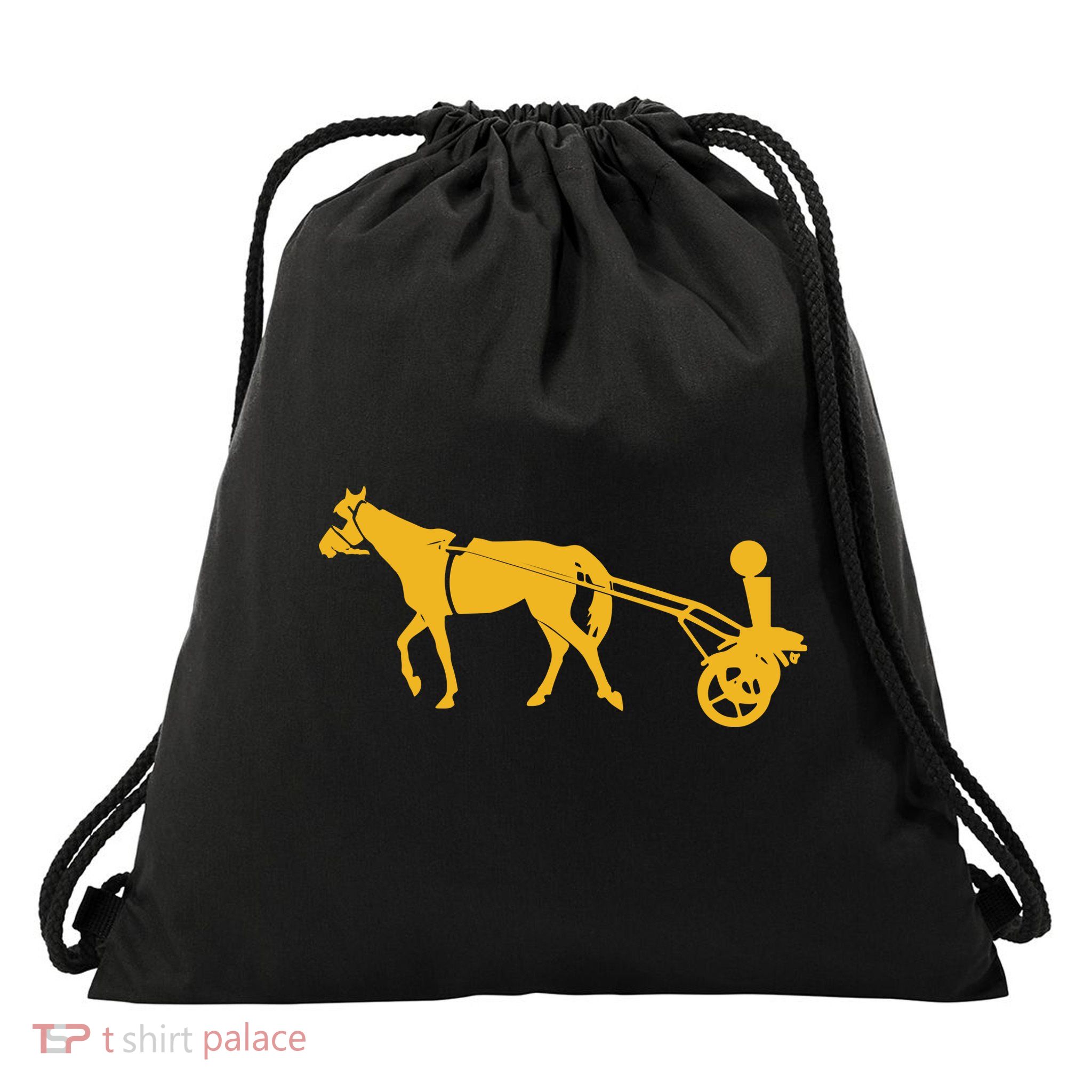 Horse Cart Trophy Drawstring Bag