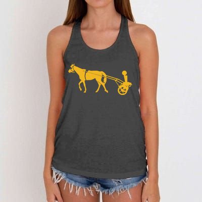 Horse Cart Trophy Women's Knotted Racerback Tank