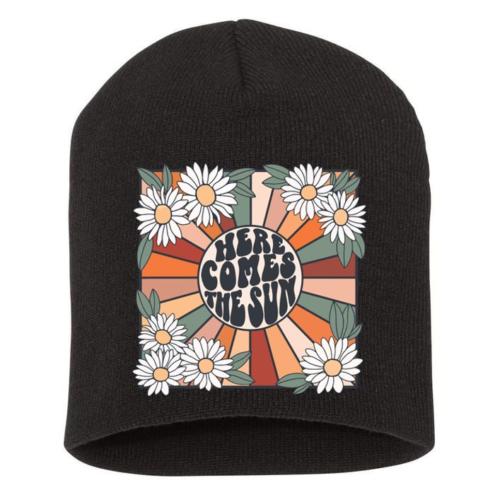 Here Comes The Sun Sunshine Short Acrylic Beanie