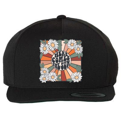 Here Comes The Sun Sunshine Wool Snapback Cap