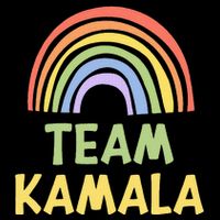 Happy Colorful Team Kamala Rainbow Pride Green Yellow Baby Bodysuit