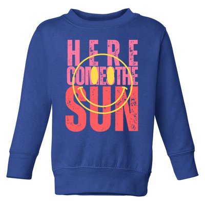 Here Comes The Sun Summer Vacation Beach Family Matching Gift Toddler Sweatshirt