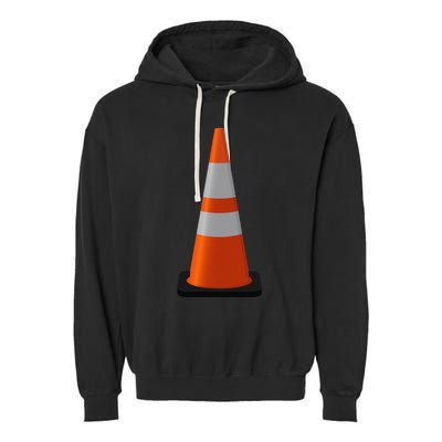 Halloween Costume Traffic Cone Funny Simple Safety Pylon Garment-Dyed Fleece Hoodie