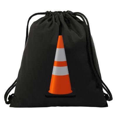 Halloween Costume Traffic Cone Funny Simple Safety Pylon Drawstring Bag
