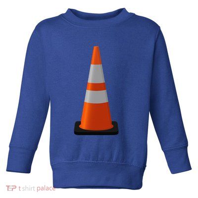 Halloween Costume Traffic Cone Funny Simple Safety Pylon Toddler Sweatshirt