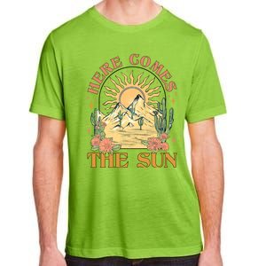 Here Comes The Sun Summer Vibes Summertime Vacation Funny Gift Adult ChromaSoft Performance T-Shirt