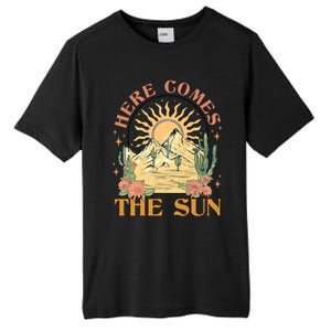 Here Comes The Sun Summer Vibes Summertime Vacation Funny Gift Tall Fusion ChromaSoft Performance T-Shirt