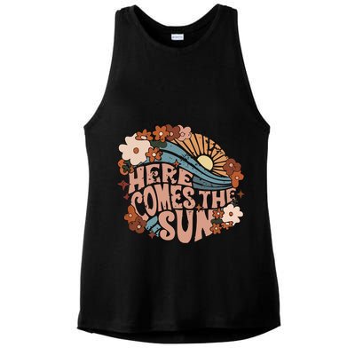 Here Comes The Sun Png Summer Ladies PosiCharge Tri-Blend Wicking Tank