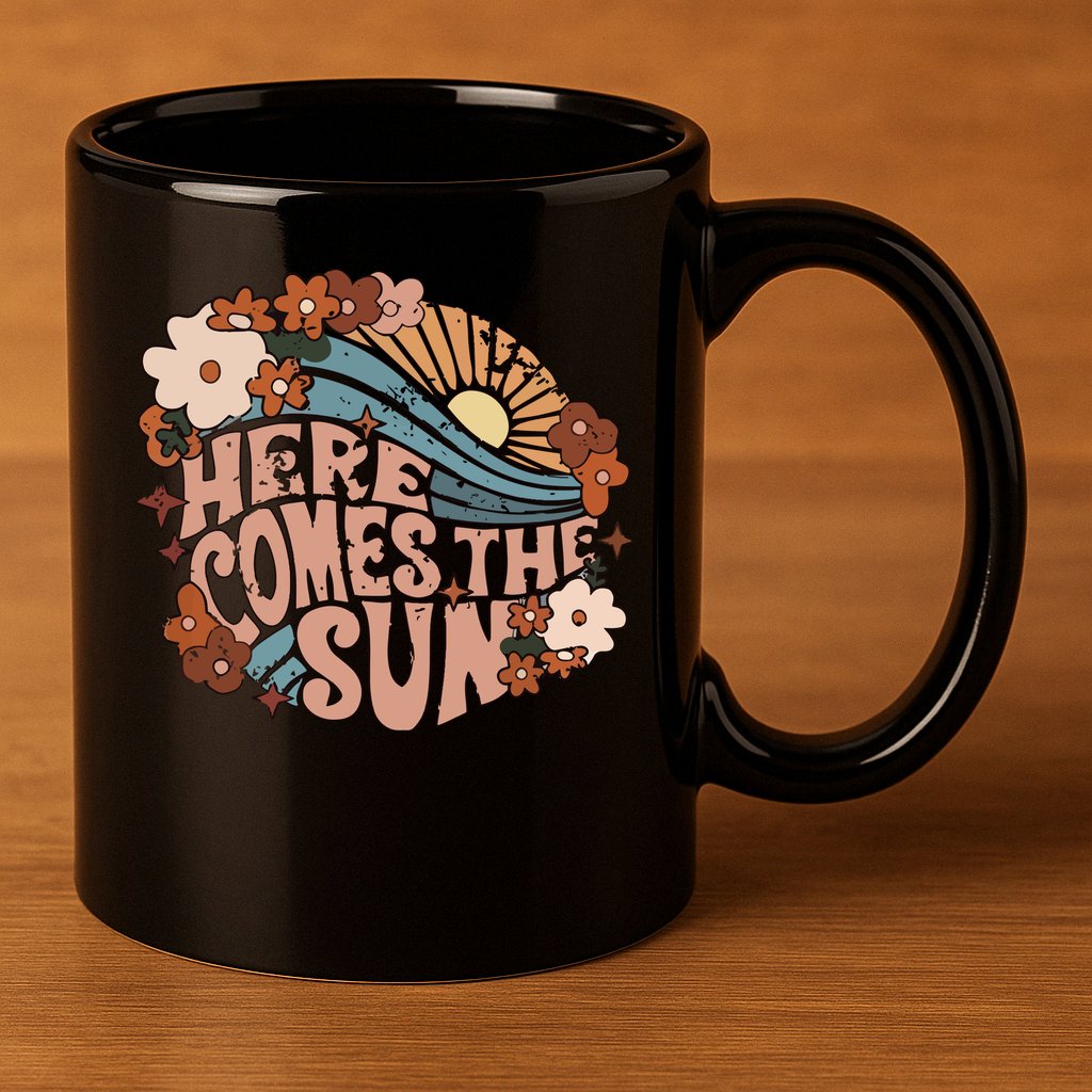 Here Comes The Sun Png Summer 11oz C Handle Ceramic Mug