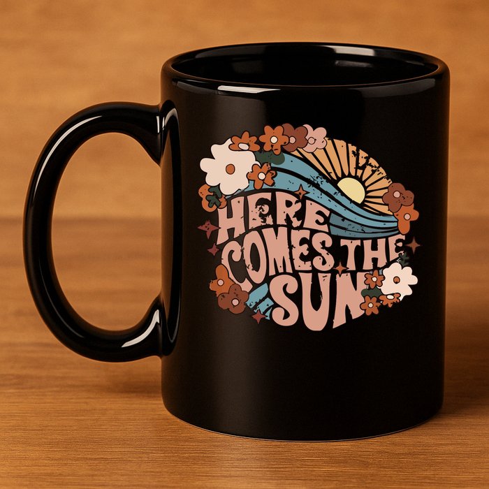 Here Comes The Sun Png Summer 11oz C Handle Ceramic Mug