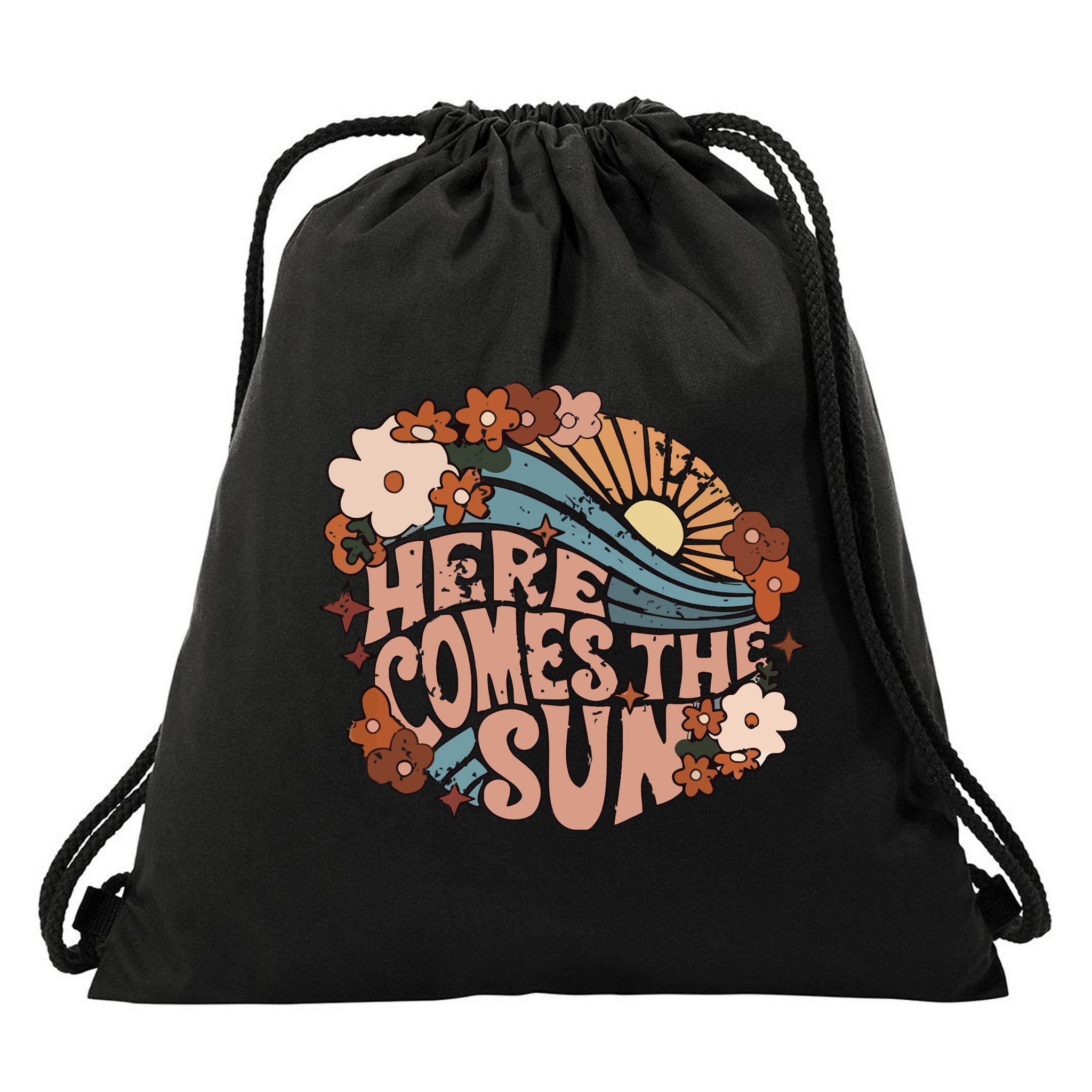 Here Comes The Sun Png Summer Drawstring Bag