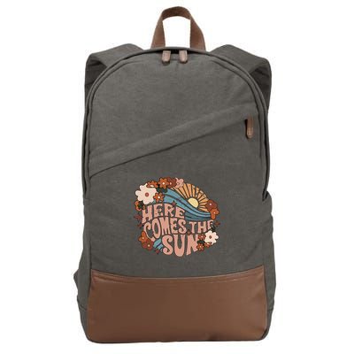 Here Comes The Sun Png Summer Cotton Canvas Backpack