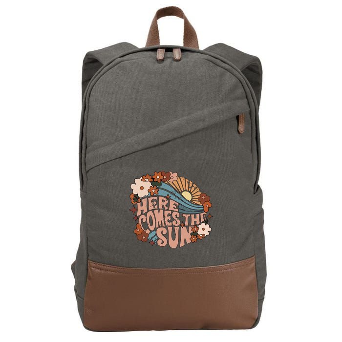 Here Comes The Sun Png Summer Cotton Canvas Backpack