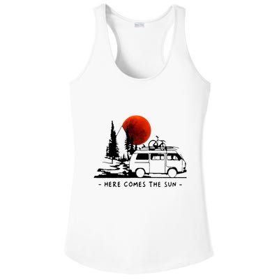 Here Comes The Sun Camping Life Cute Gift Ladies PosiCharge Competitor Racerback Tank