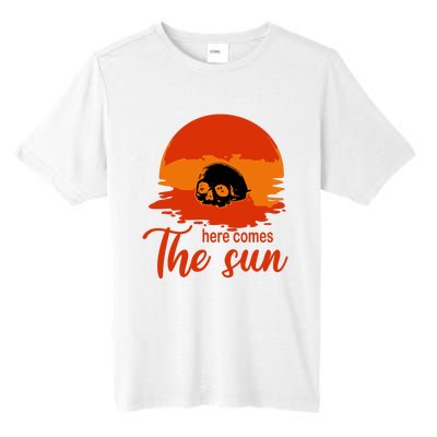 Here Comes The Sun Spooky Skull Vintage Halloween Tall Fusion ChromaSoft Performance T-Shirt