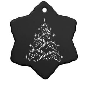 Horse Christmas Tree Horse Rider Costume Christmas Ceramic Star Ornament