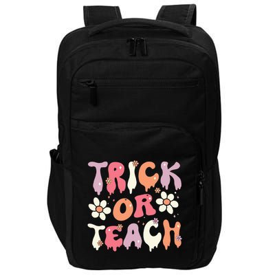 Halloween Costume Trick or Teach Ghost Groovy 70s Party Impact Tech Backpack