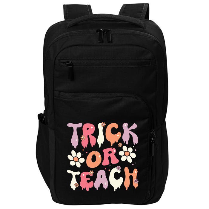 Halloween Costume Trick or Teach Ghost Groovy 70s Party Impact Tech Backpack
