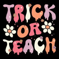 Halloween Costume Trick or Teach Ghost Groovy 70s Party Impact Tech Backpack