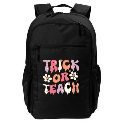 Halloween Costume Trick or Teach Ghost Groovy 70s Party Backpack