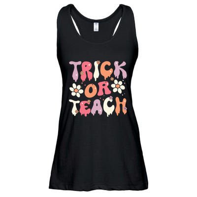 Halloween Costume Trick or Teach Ghost Groovy 70s Party Ladies Essential Flowy Tank
