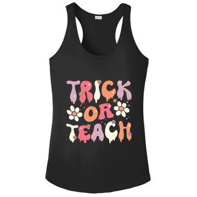 Halloween Costume Trick or Teach Ghost Groovy 70s Party Ladies PosiCharge Competitor Racerback Tank