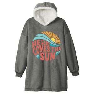 Here Comes The Sun Men Women Kids Baby Summer Beach Hooded Wearable Blanket