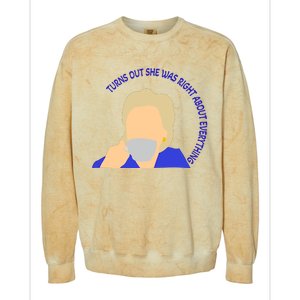 Hillary Clinton Turns Out She Was Right About Everything Colorblast Crewneck Sweatshirt