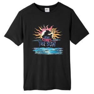 Here Comes The Sun Beach Retro Tropical Summer Cute Gift Tall Fusion ChromaSoft Performance T-Shirt