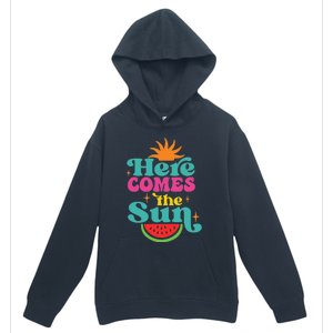 Here Comes The Sun Beach Retro Tropical Summer Cute Gift Urban Pullover Hoodie