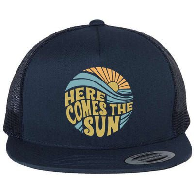 Here Comes The Sun Flat Bill Trucker Hat