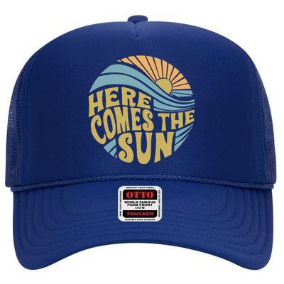 Here Comes The Sun High Crown Mesh Back Trucker Hat