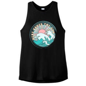 Here Comes The Sun Funny Summer Vacation Hawaii Beach Family Gift Ladies PosiCharge Tri-Blend Wicking Tank