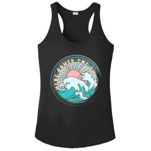 Here Comes The Sun Funny Summer Vacation Hawaii Beach Family Gift Ladies PosiCharge Competitor Racerback Tank