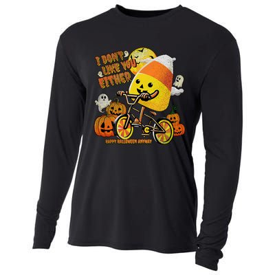 Halloween Costume Team Candy Corn I DonT Like You Either Cooling Performance Long Sleeve Crew