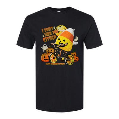 Halloween Costume Team Candy Corn I DonT Like You Either Softstyle CVC T-Shirt