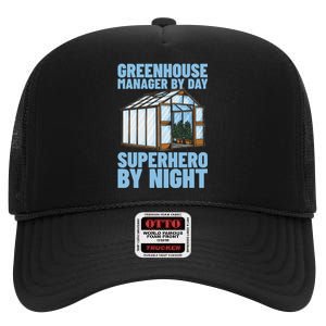 Horticulture Cultivation Temperature Greenhouse Manager High Crown Mesh Back Trucker Hat