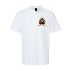 Happy Catsgiving Thanksgiving Funny Turkey Cat Softstyle Adult Sport Polo