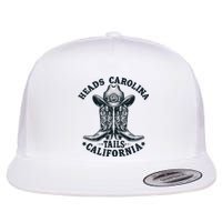 Heads Carolina Tail California Retro Vintage Flat Bill Trucker Hat