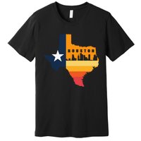 Houston City Texas Map Patriotic Texan Premium T-Shirt