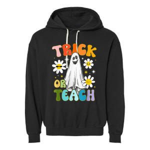 Halloween Costume Trick Or Teach Garment-Dyed Fleece Hoodie