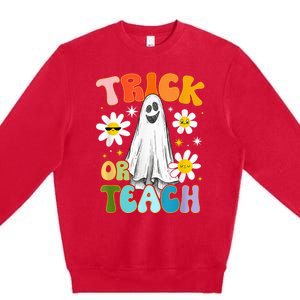 Halloween Costume Trick Or Teach Premium Crewneck Sweatshirt