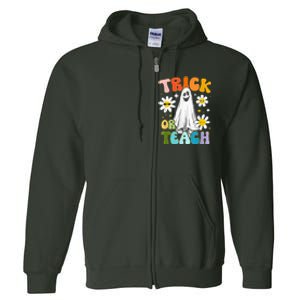 Halloween Costume Trick Or Teach Full Zip Hoodie