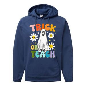 Halloween Costume Trick Or Teach Performance Fleece Hoodie