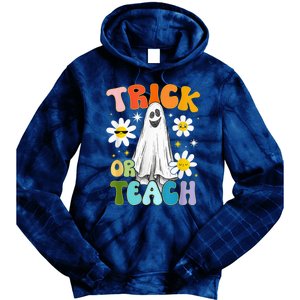 Halloween Costume Trick Or Teach Tie Dye Hoodie