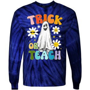 Halloween Costume Trick Or Teach Tie-Dye Long Sleeve Shirt