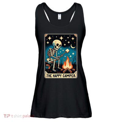Happy Camper Tarot Card Skeleton Camper Ladies Essential Flowy Tank