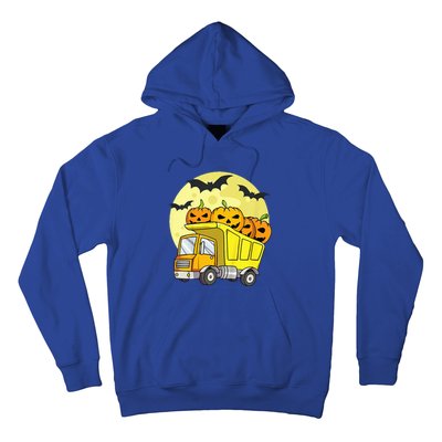 Halloween Construction Truck Pumpkin Hoodie