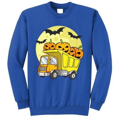 Halloween Construction Truck Pumpkin Sweatshirt