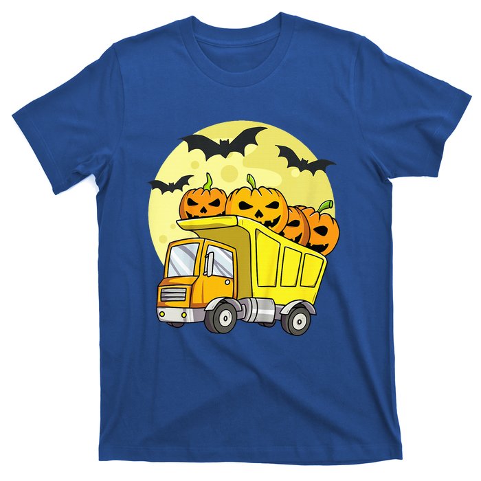 Halloween Construction Truck Pumpkin T-Shirt